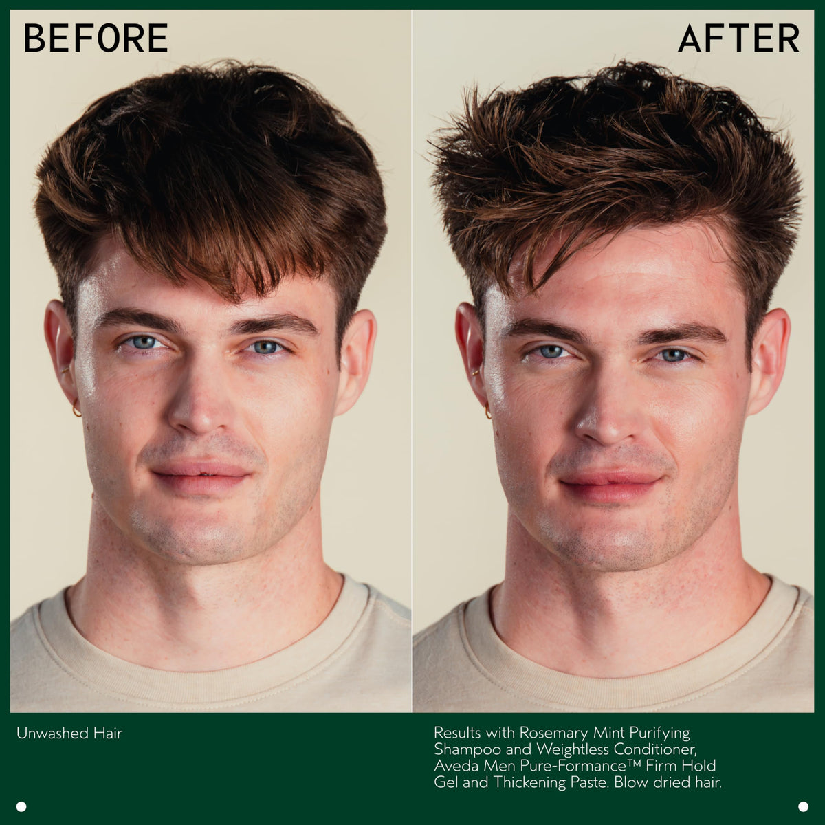 Light Gray AVEDA Men Pure-Formance Thickening Paste | Thickens Hair | Versatile Hold | Natural Finish Hair Styling Paste | With Amla |91% Naturally Derived*, 2.5 Fl Oz