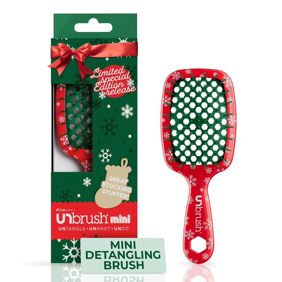 White Smoke FHI Heat UNbrush Mini Detangling Brush for Wet & Dry Hair