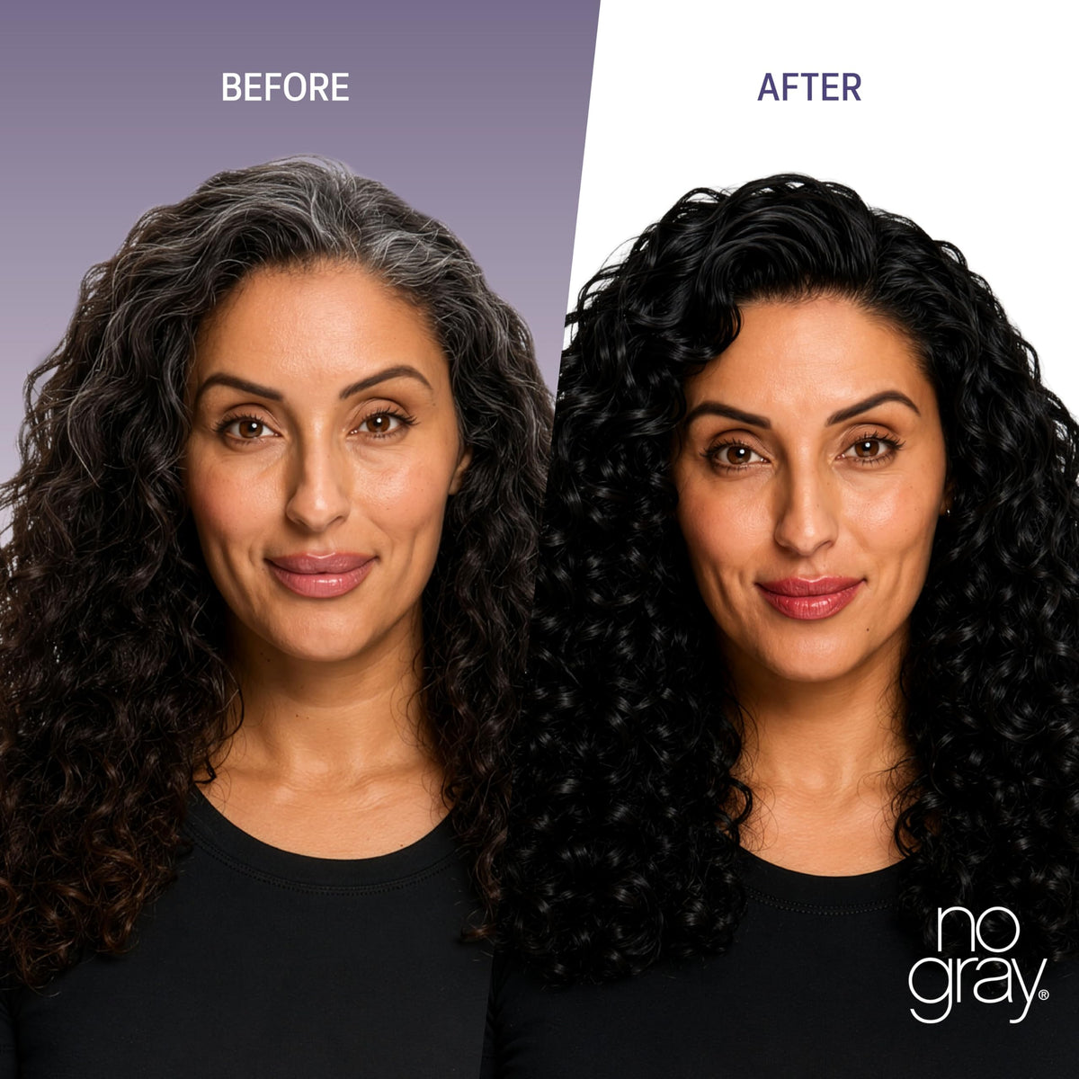Black No Gray Quick Permanent Hair Color Shampoo, Black, 8.45 oz