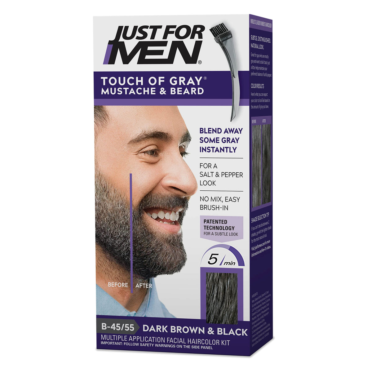 Lavender Just For Men Touch of Gray Mustache & Beard