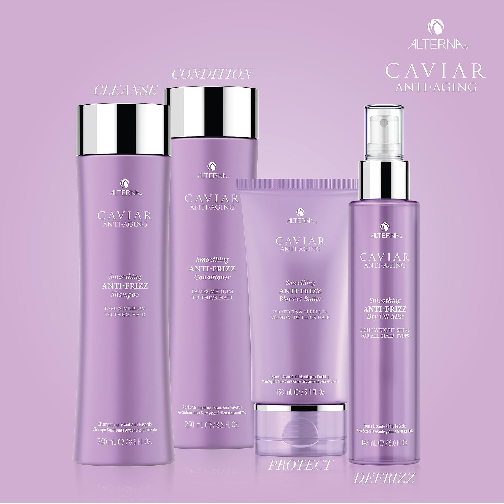 Thistle CAVIAR Anti-Aging Smoothing Anti-Frizz Shampoo 33.8 Fl Oz| For Medium, Thick Hair | Smooths Hair, Tames Frizz | Sulfate Free