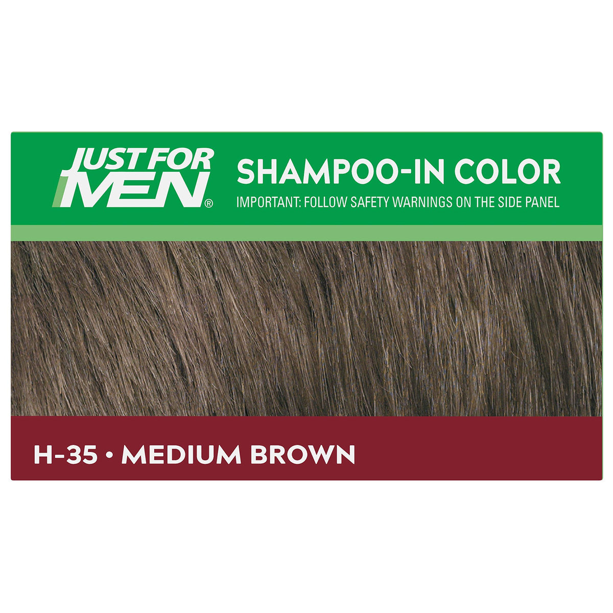 Dark Olive Green JUST FOR MEN Hair Color Medium Brown 35, 1 ea (Pack of 8)