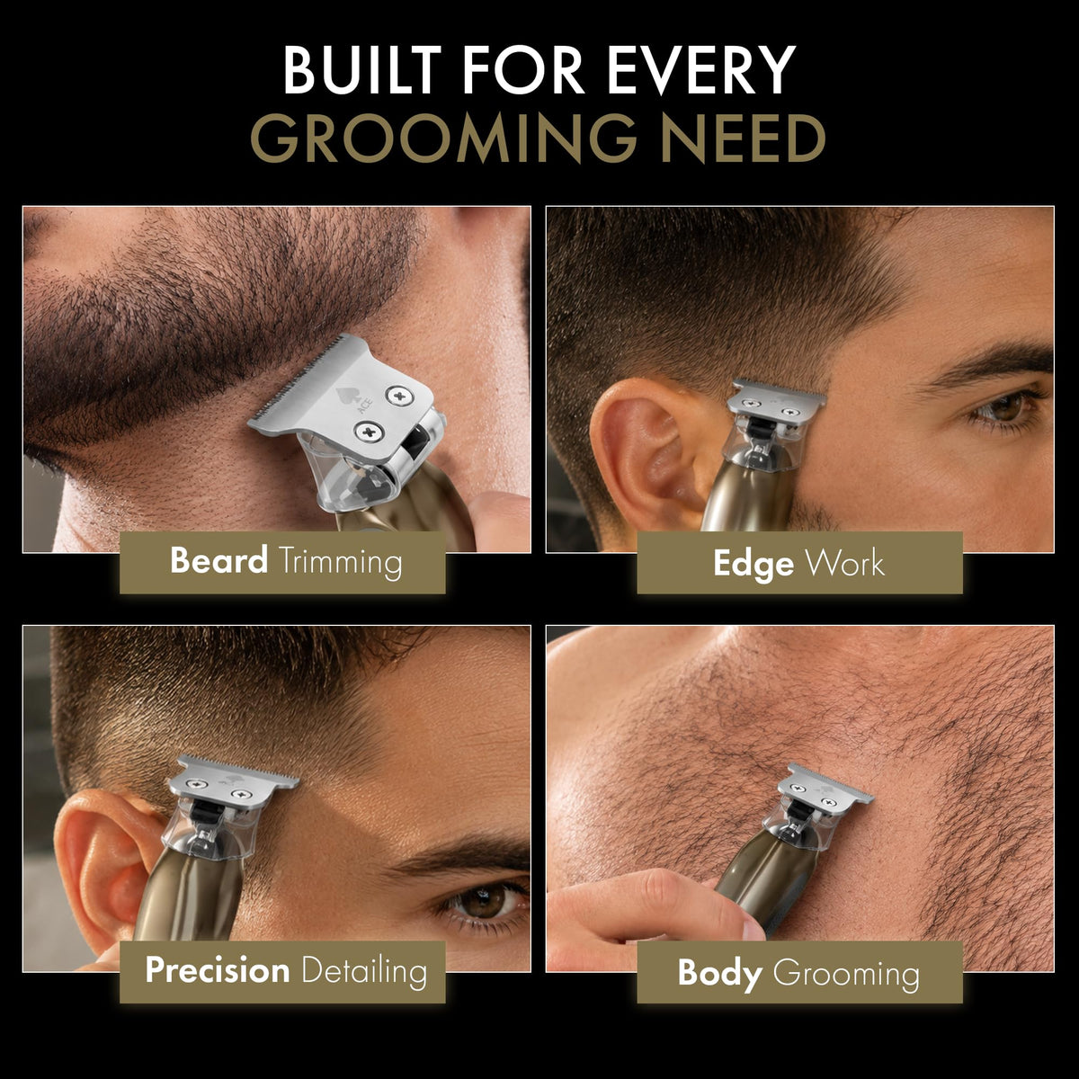 Black STYLECRAFT Ace Cordless Hair Trimmer, Slim Compact, Up to 7500 RPM Motor