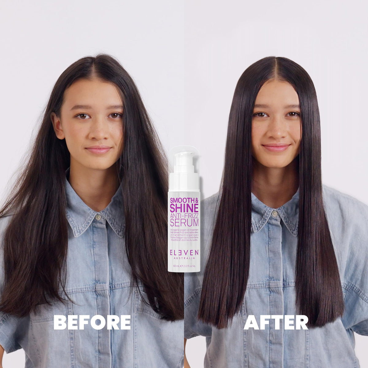 Lavender ELEVEN AUSTRALIA Smooth & Shine Anti-Frizz Serum, Adds Shine - 2 Fl Oz
