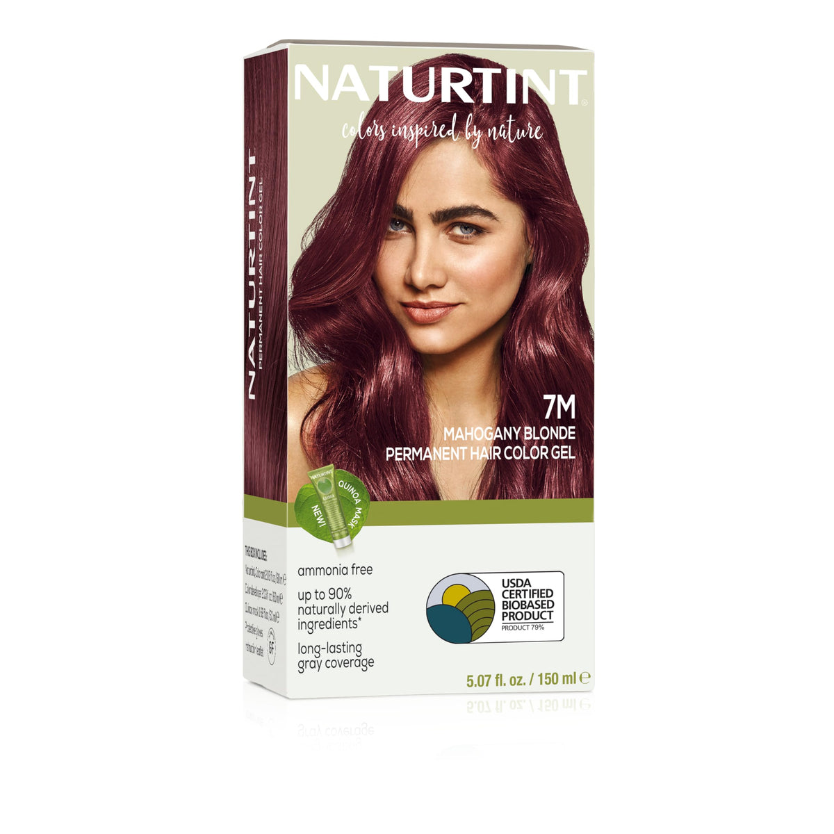Seashell Naturtint 7M Mahogany Blonde Permanent Hair Color (Pack of 1), Ammonia Free, Vegan, Cruelty Free, up to 100% Gray Coverage, Long Lasting Results (Packaging may vary)