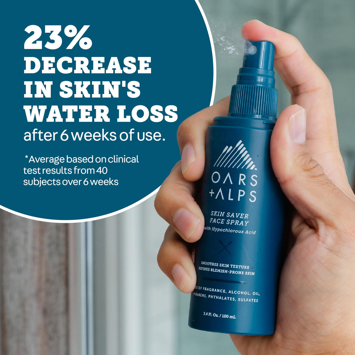 Dark Cyan Oars + Alps Hypochlorous Acid Spray for Face, Skin Saver, 3.4oz