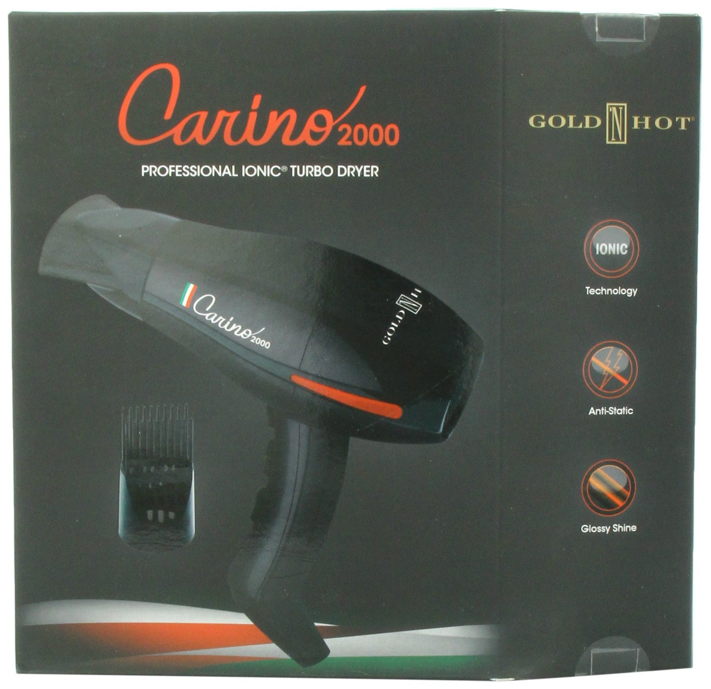 Dark Slate Gray Gold 'N Hot Carino Professional Ionic Turbo Dryer
