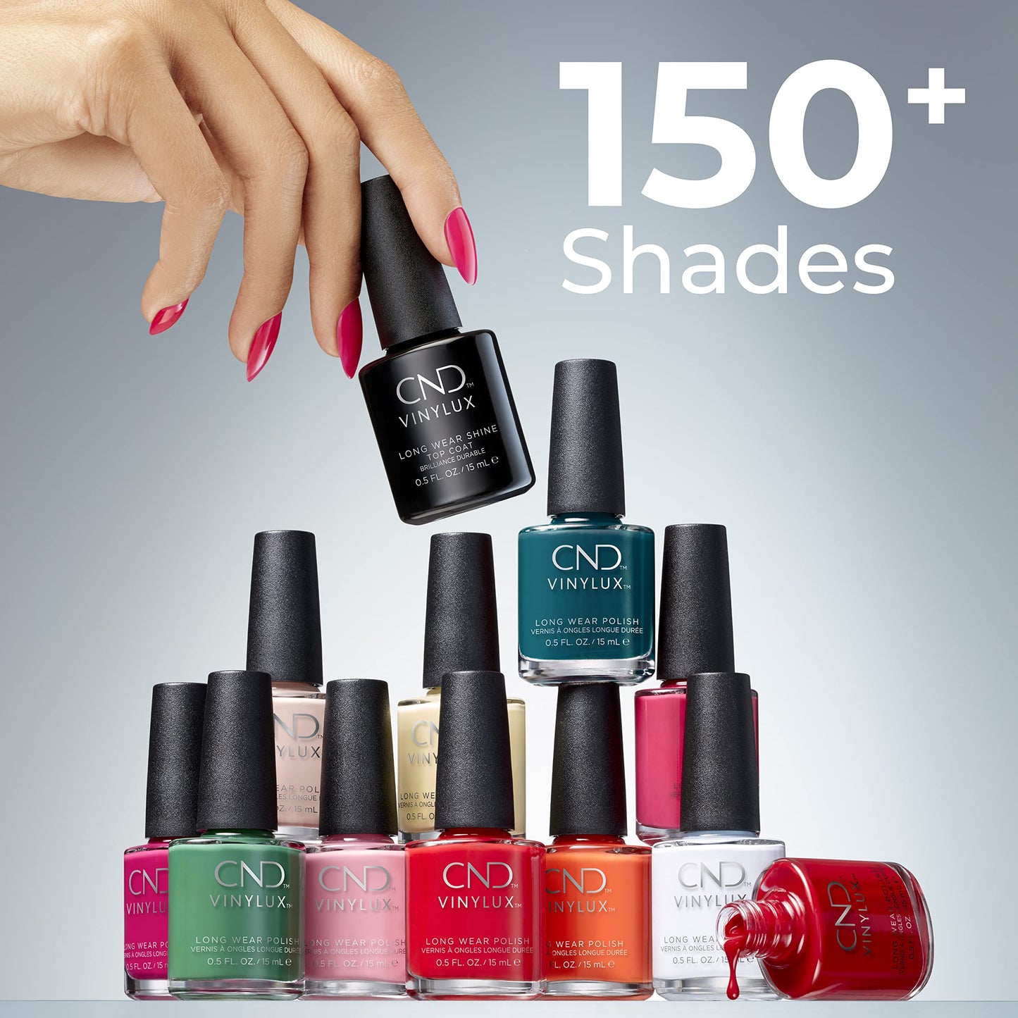 Gray CND Vinylux Longwear Coral Nail Polish, Gel-like Shine & Chip Resistant Color, Mambo Beat, 0.5 fl. oz