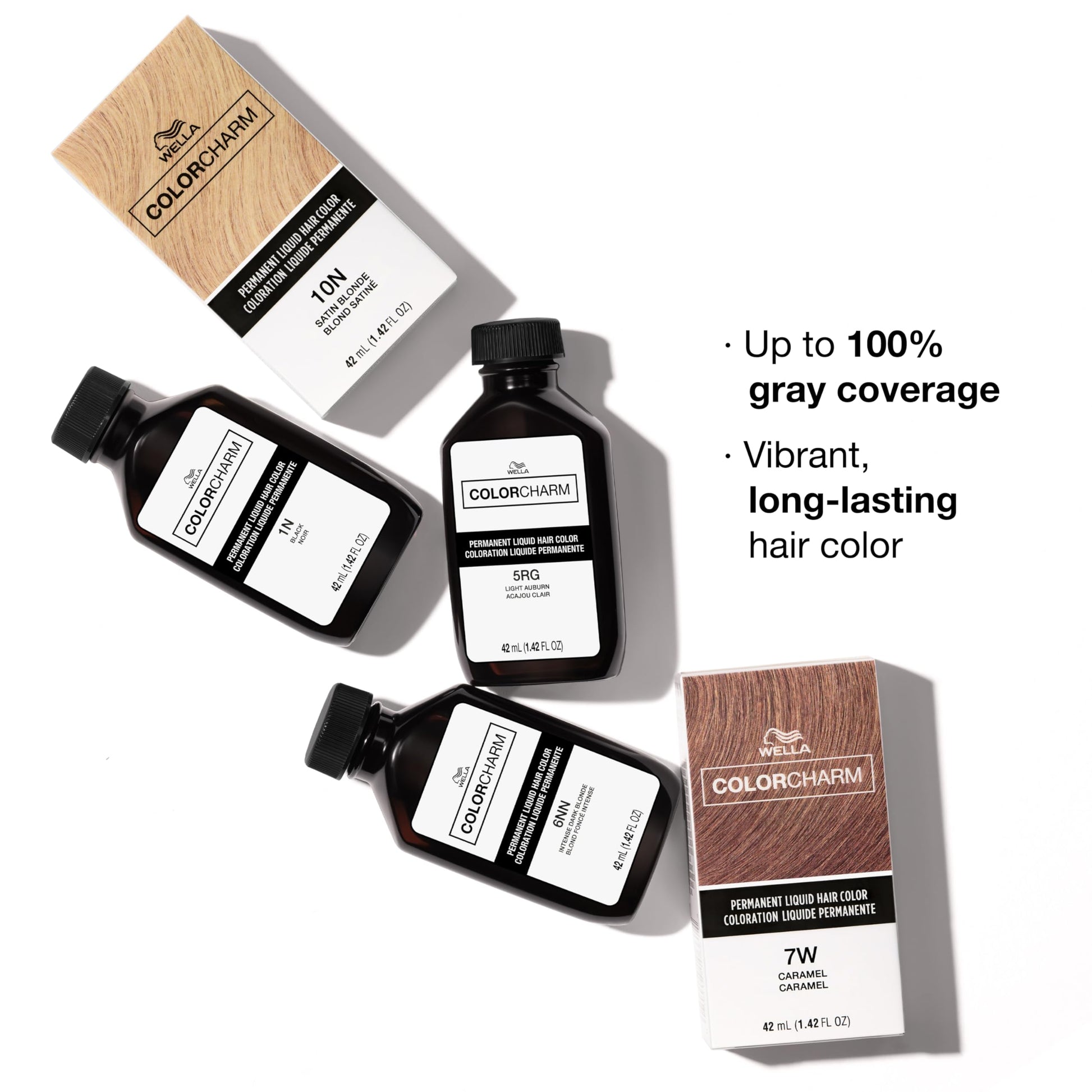 White Smoke COLORCHARM Permanent Liquid Hair Color | 5RG Light Auburn | Up to 100% Gray Coverage | 1.42 Fl Oz