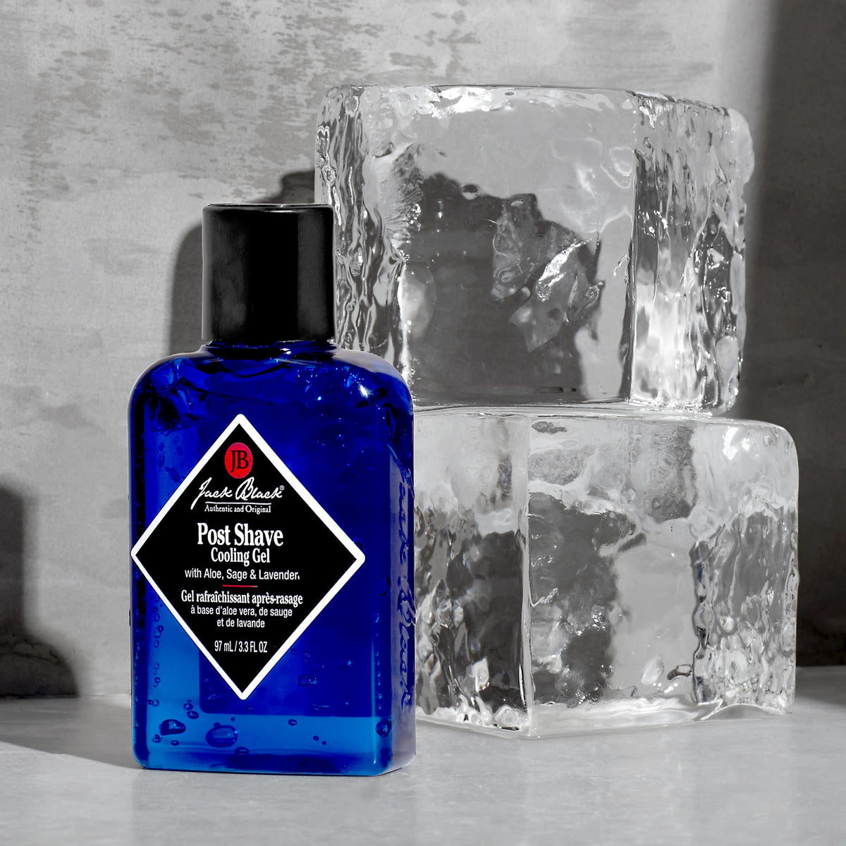 Gray Jack Black Post Shave Cooling Gel - Clear After Shave Gel for Men, Men’s Aftershave Gel, Natural Ingredient Razor Burn & Skincare
