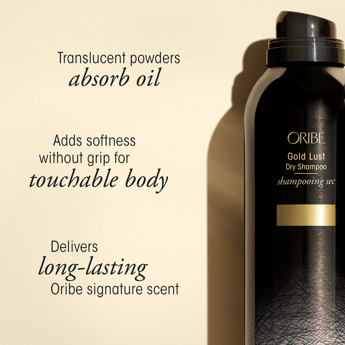 Antique White Oribe Gold Lust Dry Shampoo - Absorbs Oil & Dirt - Refreshes Hair - 1.3oz