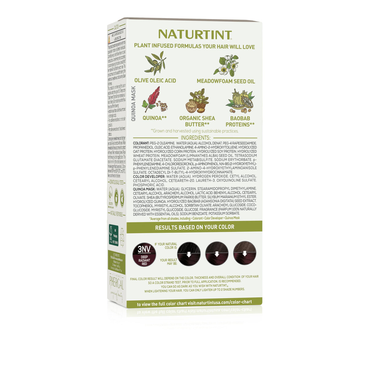 Seashell Naturtint 3NV Radiant Red Permanent Hair Color (Pack of 1), Ammonia Free, Vegan, Cruelty Free, up to 100% Gray Coverage, Long Lasting Results (Packaging may vary)