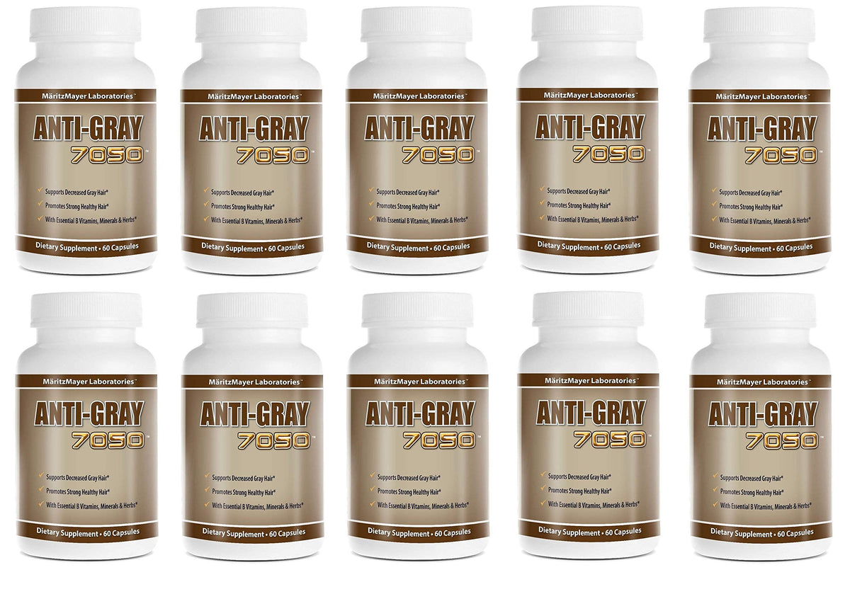 White Smoke Anti Gray Hair 7050 Restore Natural Hair Color 60 Capsules Per Bottle 10 Bottles