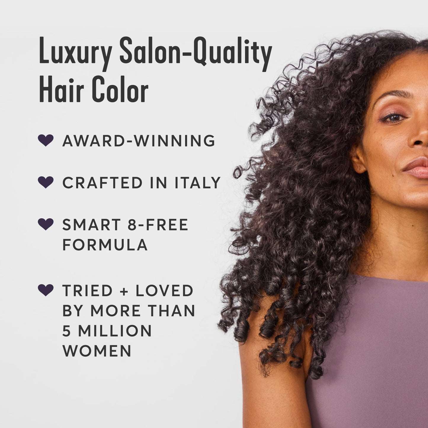 Lavender Madison Reed Radiant Hair Color Kit - 3NNA Cool Black-Brown with Ash Undertones (Positano Black), Dimensional Gray Hair Blending Permanent Hair Dye, PPD-Free & Ammonia-Free, 1 Pack
