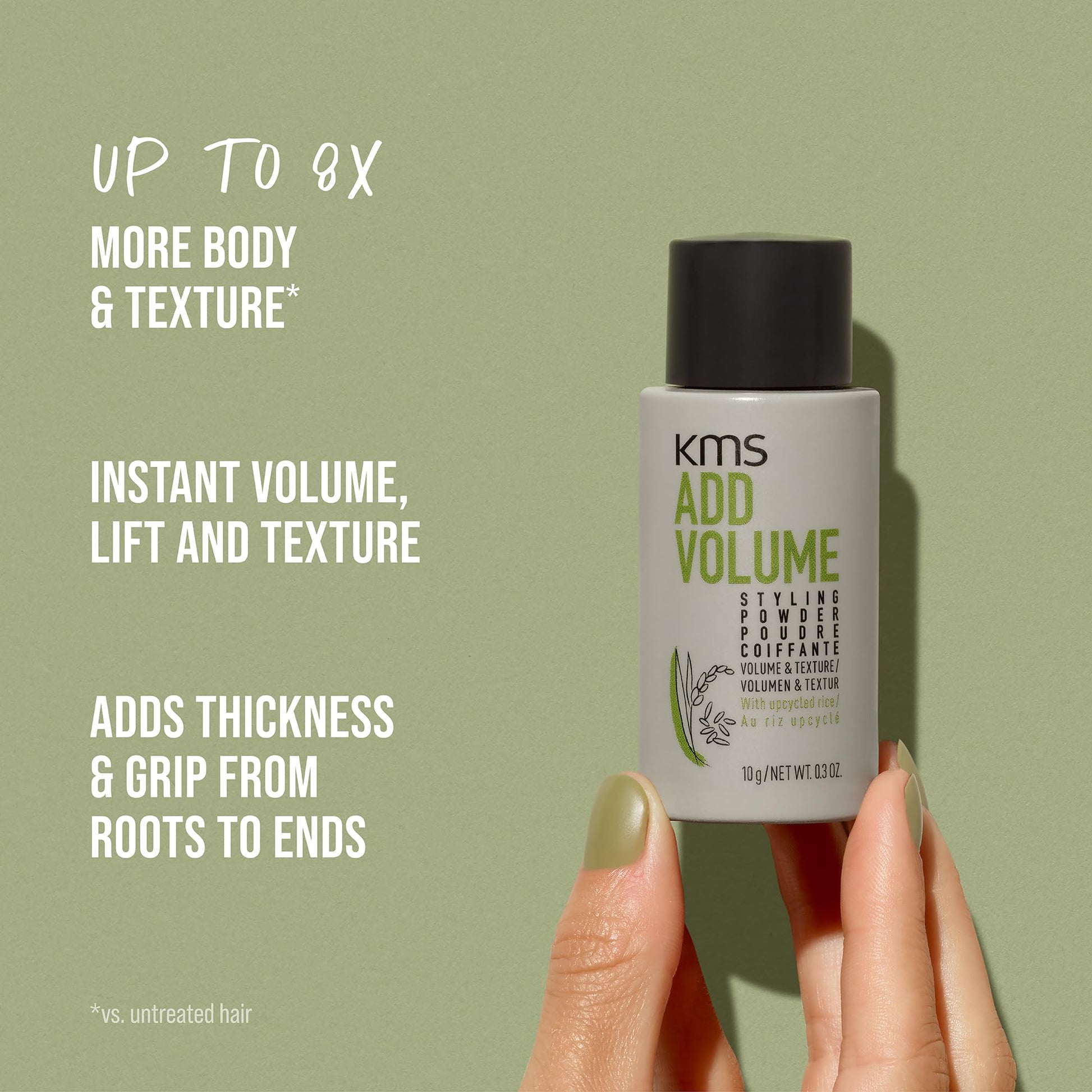 Dark Sea Green AddVolume Styling Powder, Texture & Volume for Fine to Medium, Limp Hair, 10g