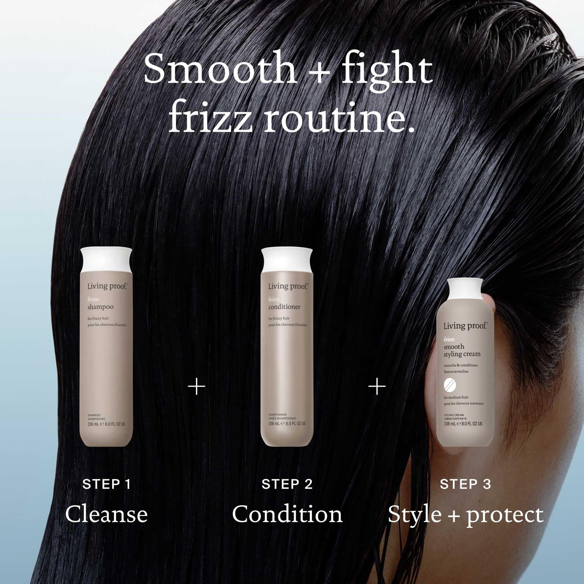 Black Living proof No Frizz Conditioner, Smoothing Conditioner for Women, Controls Frizz, and Softens Hair for All Hair Types, 8 oz