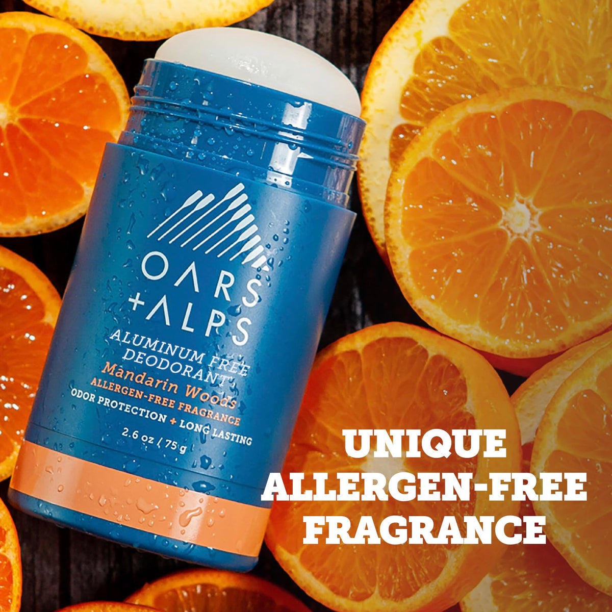 Dark Cyan Oars + Alps Aluminum Free Men's Deodorant, Clear + No Residue, 2pk, 2.6oz