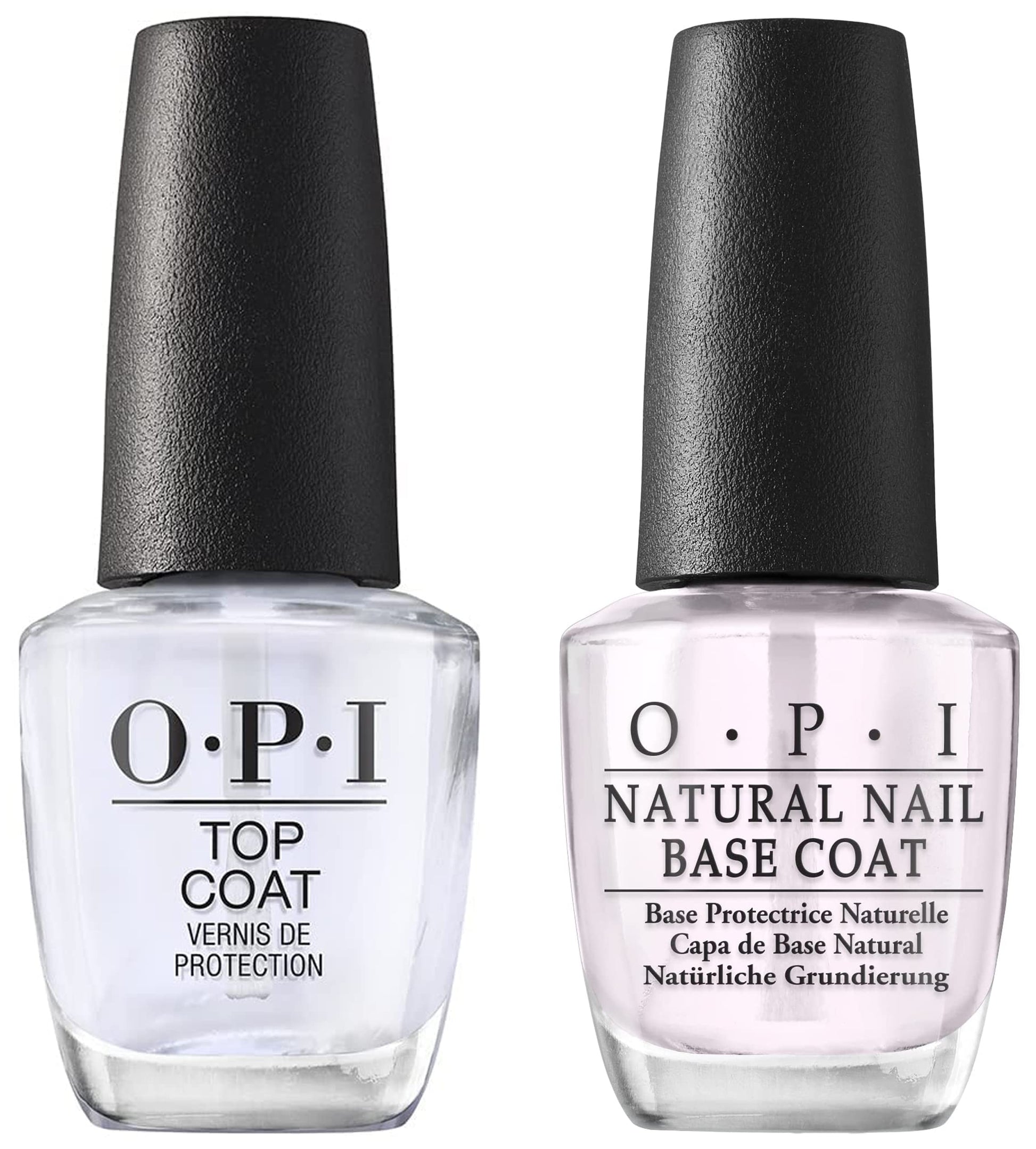 White Smoke OPI Nail Polish Top and Base Coat, Protective High-Gloss Shine, 0.5 Fl Oz, Natural