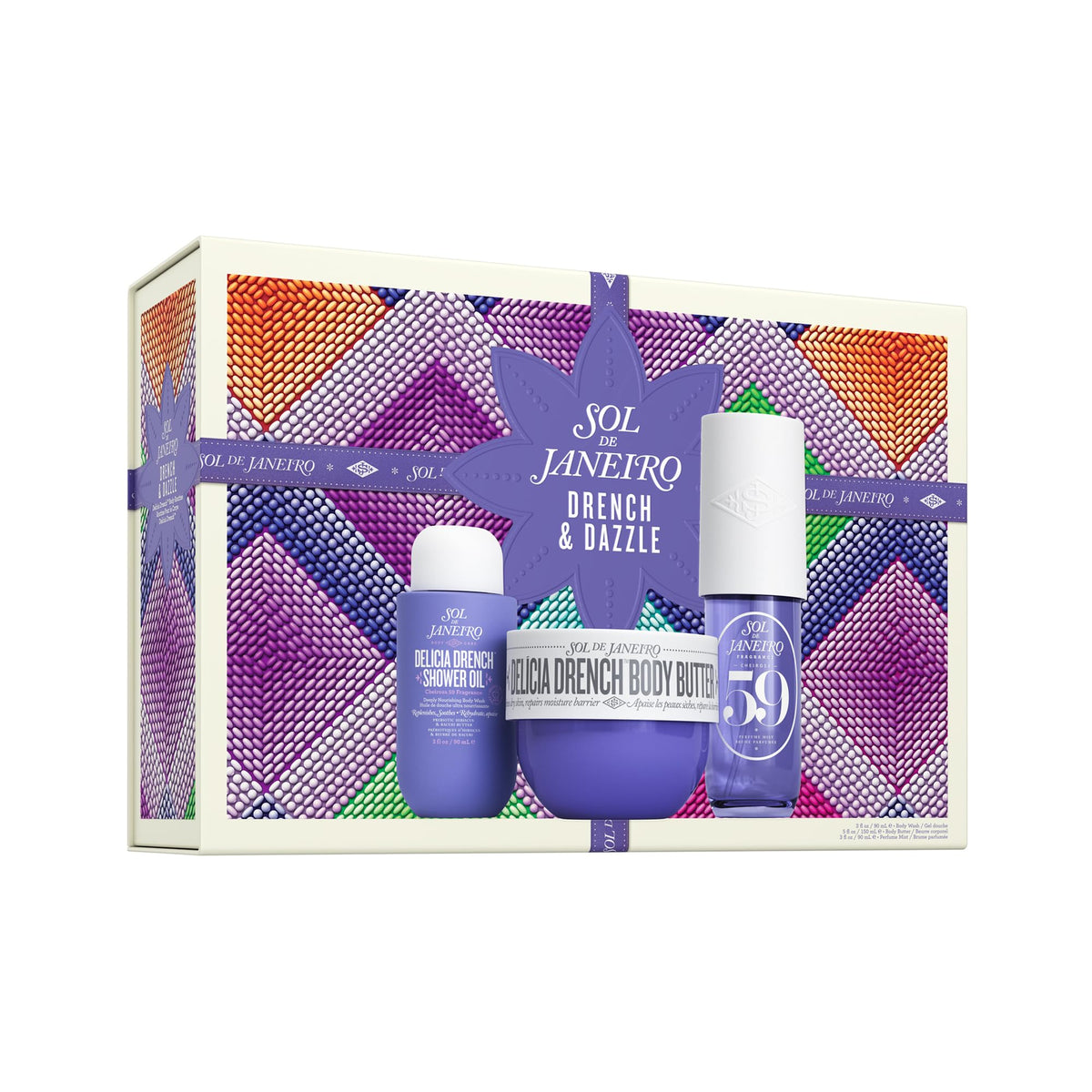 White Smoke Sol de Janeiro Delicia Drench Vanilla Moisturizing Body Routine Gift Set