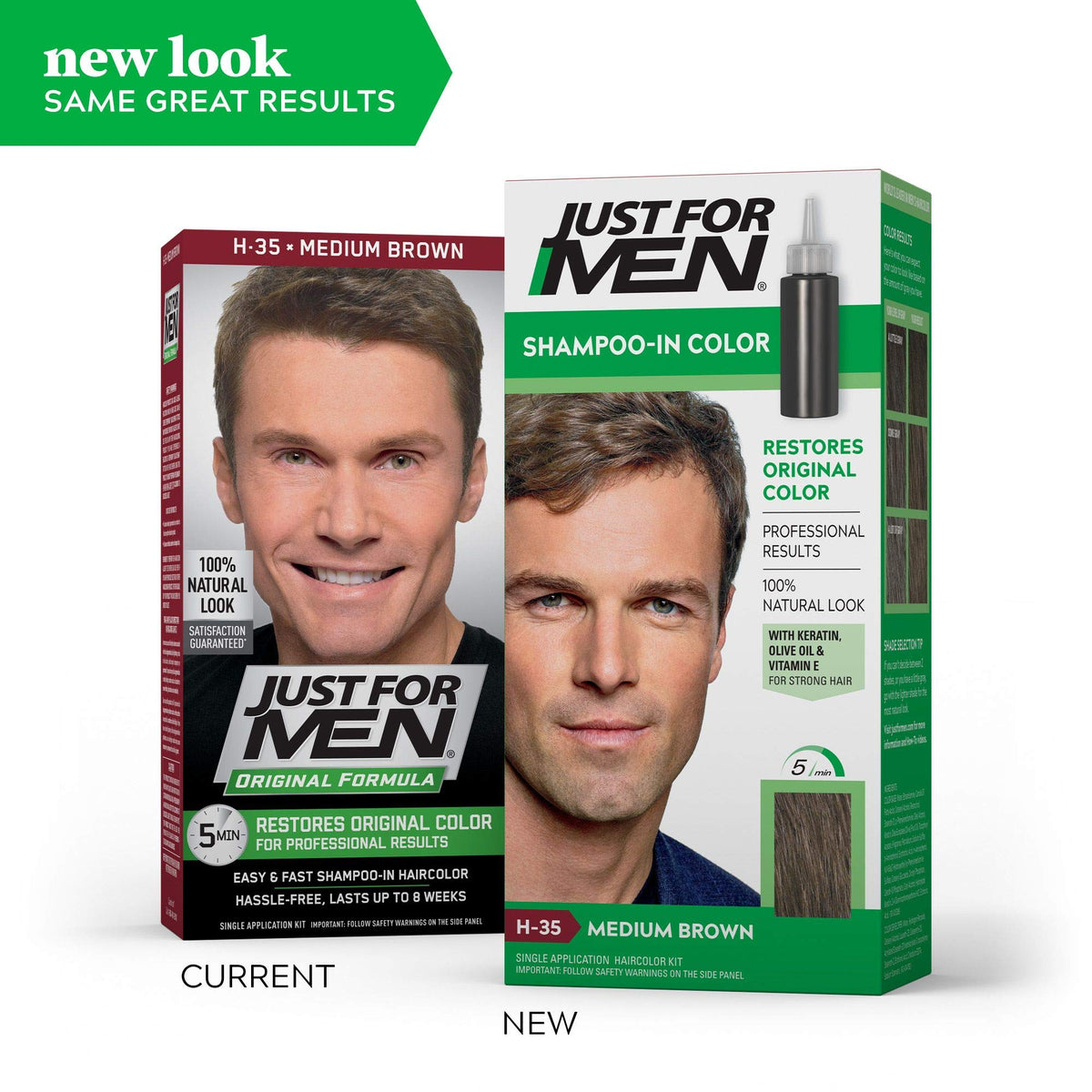 White Smoke JUST FOR MEN Hair Color Medium Brown 35, 1 ea (Pack of 8)