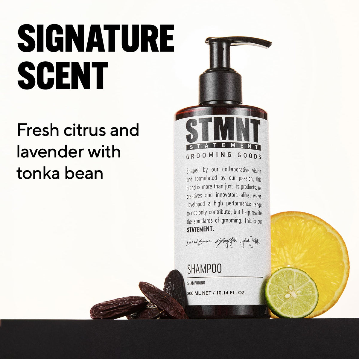 White Smoke STMNT Grooming Goods Shampoo | SLS/SLES Sulfates Free | Activated Charcoal & Menthol | Removes Build Up | All Hair Types
