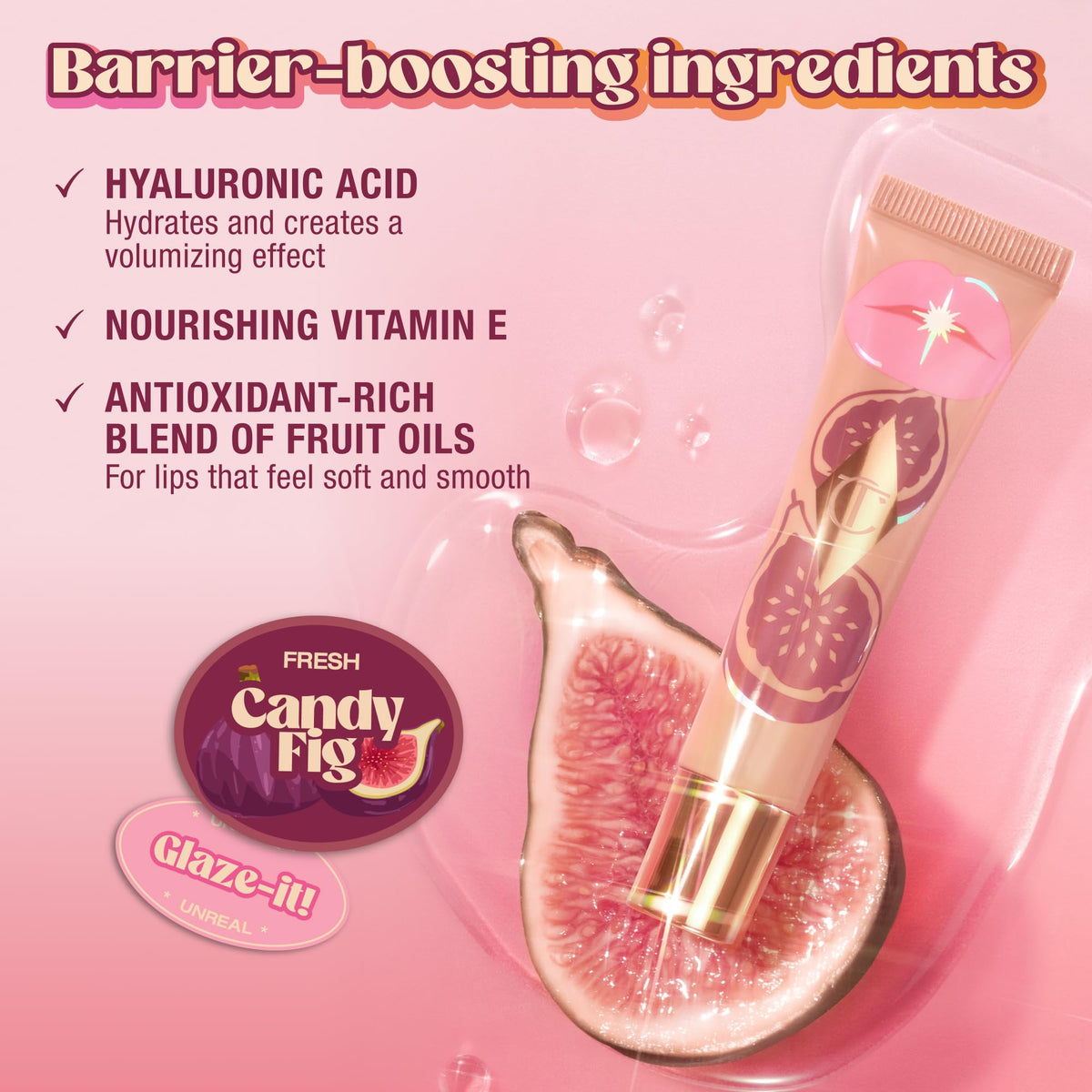 Pink Charlotte Tilbury Healthy Glow Nectar Lip Oil - Sheer Tinted Lip Gloss Oil