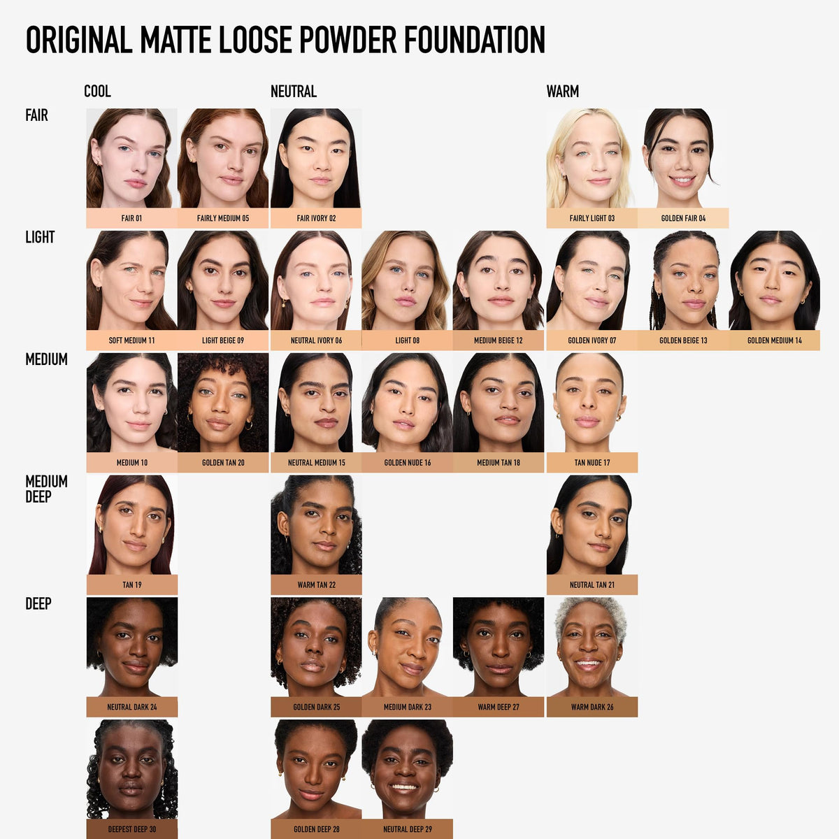 White Smoke Original Matte Loose Mineral Foundation SPF 15, 19 Tan, Vegan, Cruelty-Free & Dermatologist-Tested