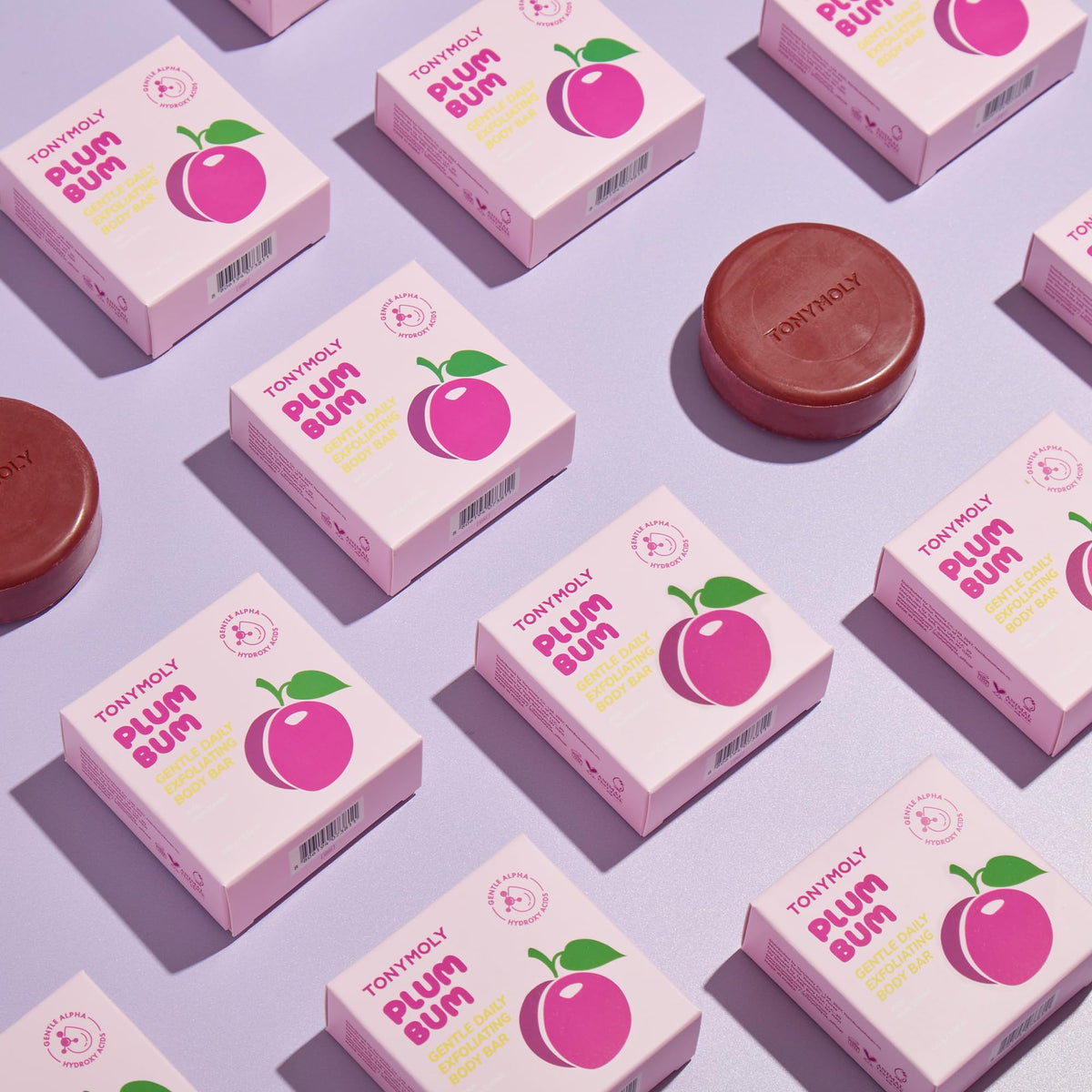 Thistle TONYMOLY Plum Bum AHA Soap Bar - Smooths Rough, Ingrown-Prone Skin