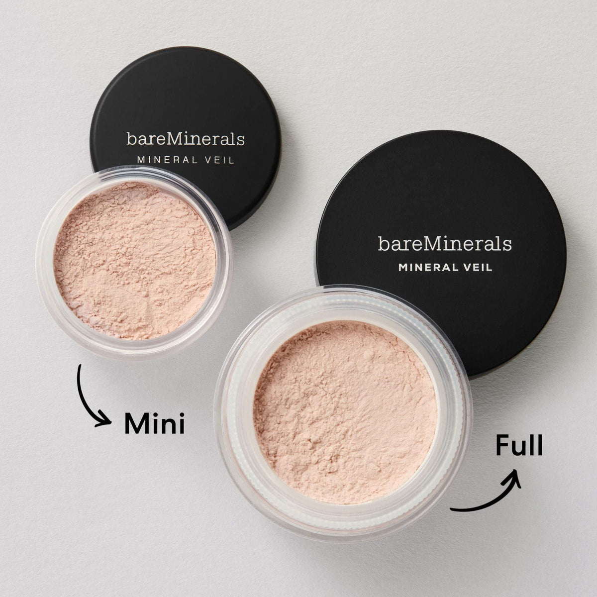 Light Gray bareMinerals Mineral Veil Translucent Setting Powder, Tinted Mineral Veil, Vegan, Cruelty-Free & Dermatologist-Tested