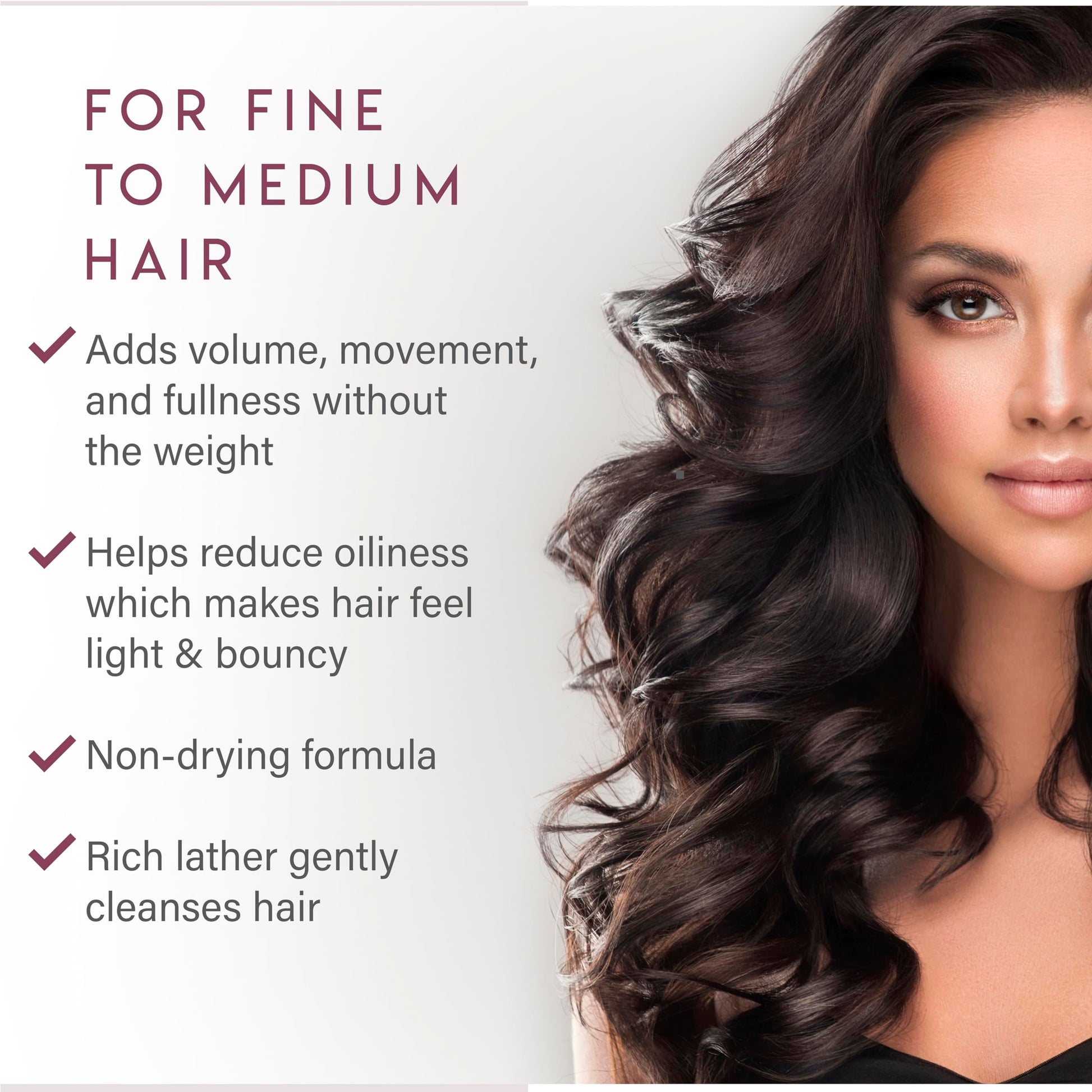 White Smoke ALURAM Volumizing Shampoo, Non-Drying Gentle Cleanser Adds Body & Fullness for All Hair Types, 12 Fl Oz
