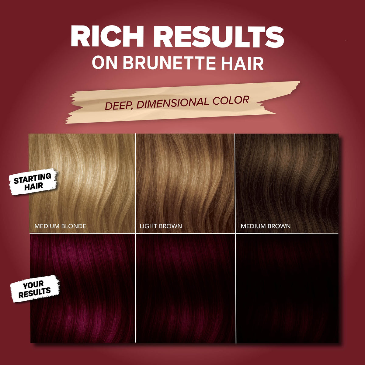 Black Splat Midnight Black Cherry Semi Permanent Hair Dye Box Kit