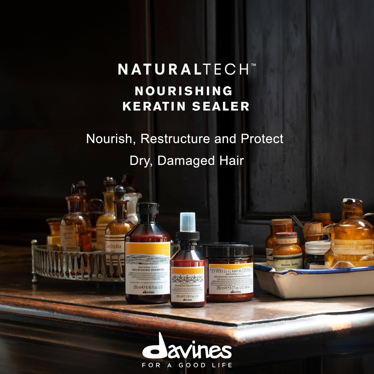 Black Naturaltech Nourishing Keratin Sealer, Protective & strengthening leave-in