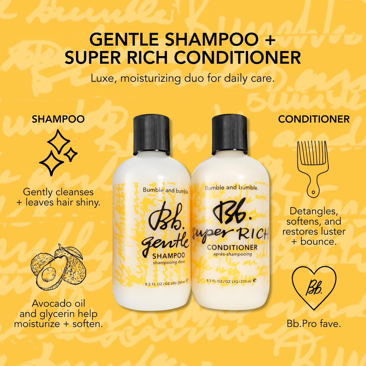 Sandy Brown Bumble and bumble. Super Rich Hair Conditioner For Every Day | Detangles | Adds Moisture and Shine | For All Dry Curly, Wavy, Straight Hair Types | With Glycerin + Avocado Oil