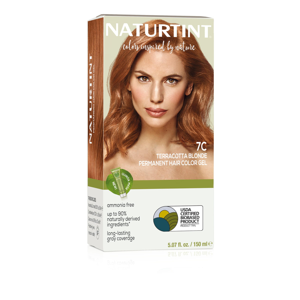 Seashell Naturtint 7C Terracotta Blonde Permanent Hair Color (Pack of 1), Ammonia Free, Vegan, Cruelty Free, up to 100% Gray Coverage, Long Lasting Results (Packaging may vary)