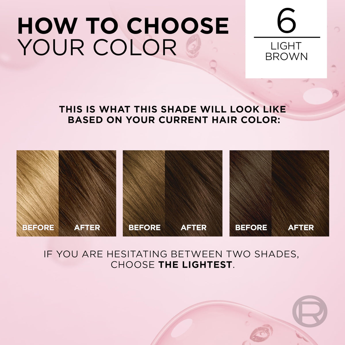 Misty Rose L'Oreal Paris Excellence Crème Permanent Hair Dye, Triple Care Hair Color with Hyaluronic Acid for 100% Gray Coverage, 6 Light Brown, 1 Kit (Packaging May Vary)