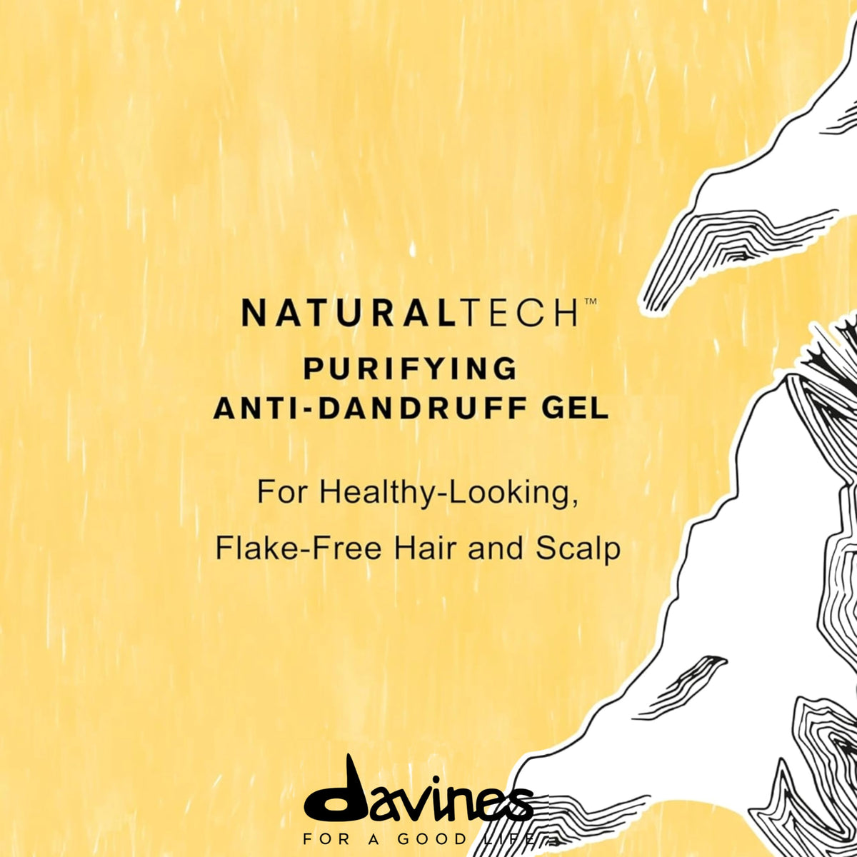 Light Goldenrod Davines Naturaltech Purifying Gel, Clarifying & Anti-Dandruff for Dandruff (Oily or Dry) - With Dandelion Phytoceuticals - Treatment for Oily or Dry Dandruff, 5.07 Fl Oz