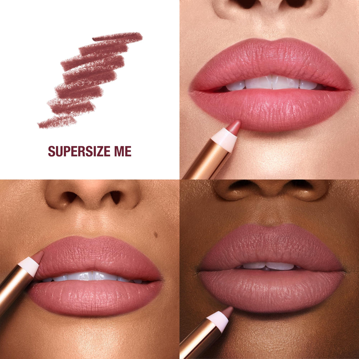 White Smoke Charlotte Tilbury Lip Cheat Lip Liner Pencil - Gives Lips a Fuller-Looking, Defined Pout - Enriched with Jojoba Oil & Hyaluronic Acid - Waterproof, Smudge-Proof & Transfer-Proof