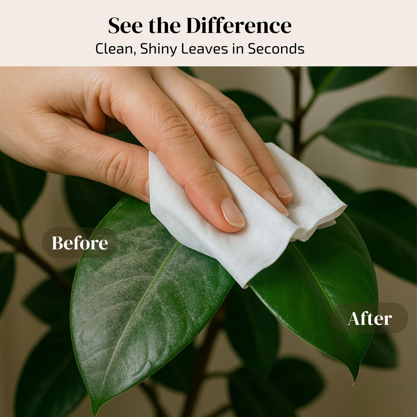 Black The Green Alcove Plant Leaf Cleaner & Leaf Shine, Plant Cleaner | 2 Pack of 50 (Total 100 Count)