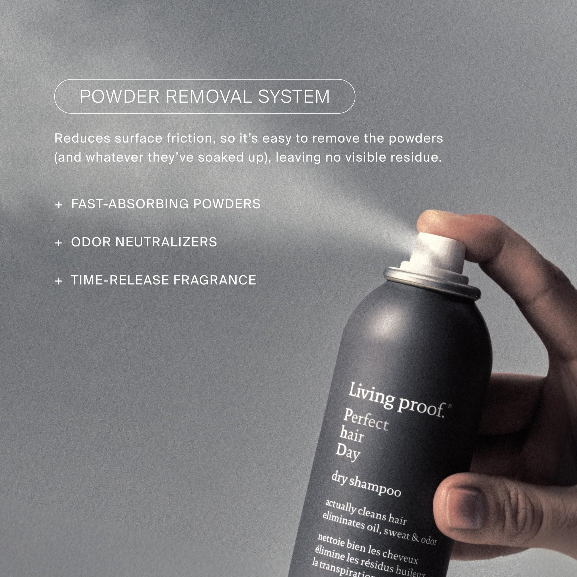 Light Slate Gray Living proof Perfect Hair Day Dry Shampoo – Absorbs Oil, Sweat, Odor, Cleans Hair, Fresh Scent, Detoxifies Scalp for Women and Men, 5.5 oz