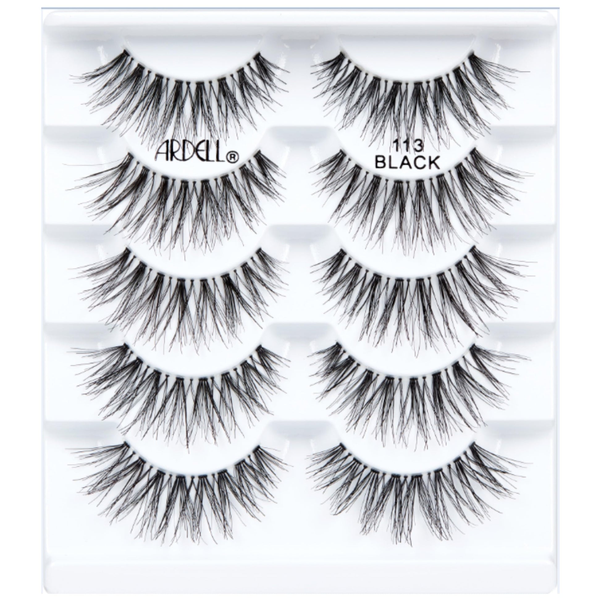 White Smoke Ardell Wispies False Eyelashes 113 – Natural Wispy Strip Lashes, Lightweight & Seamless Invisiband for All-Day Wear, 6 Pairs, 1 Pack