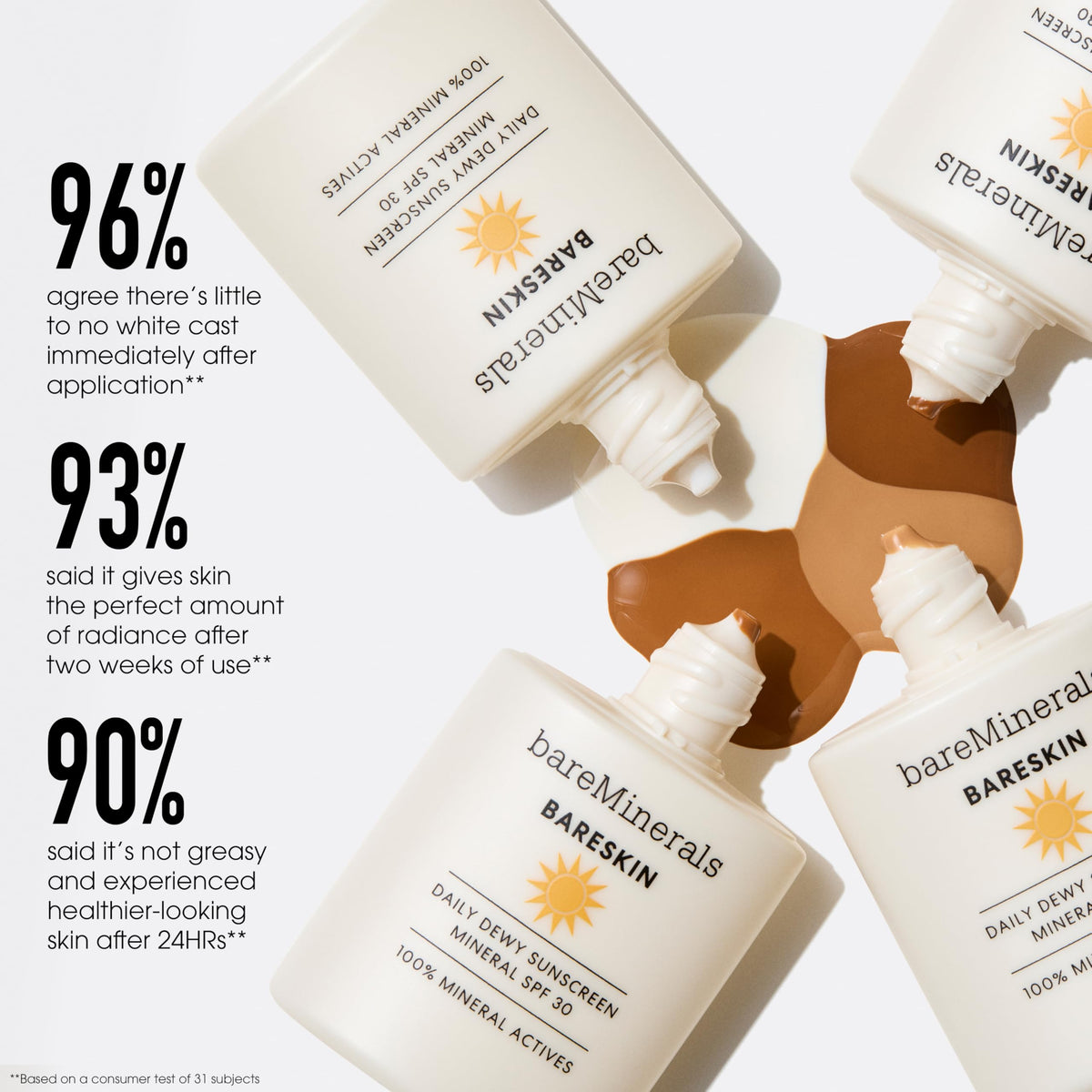 Lavender bareMinerals BareSkin Daily Dewy Mineral Sunscreen, 1 oz