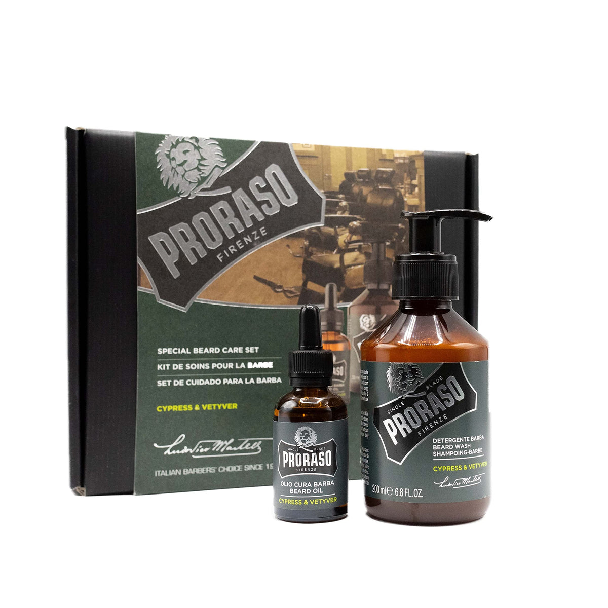 White Smoke Proraso Cypress and Vetyver Beard Care Duo Kit