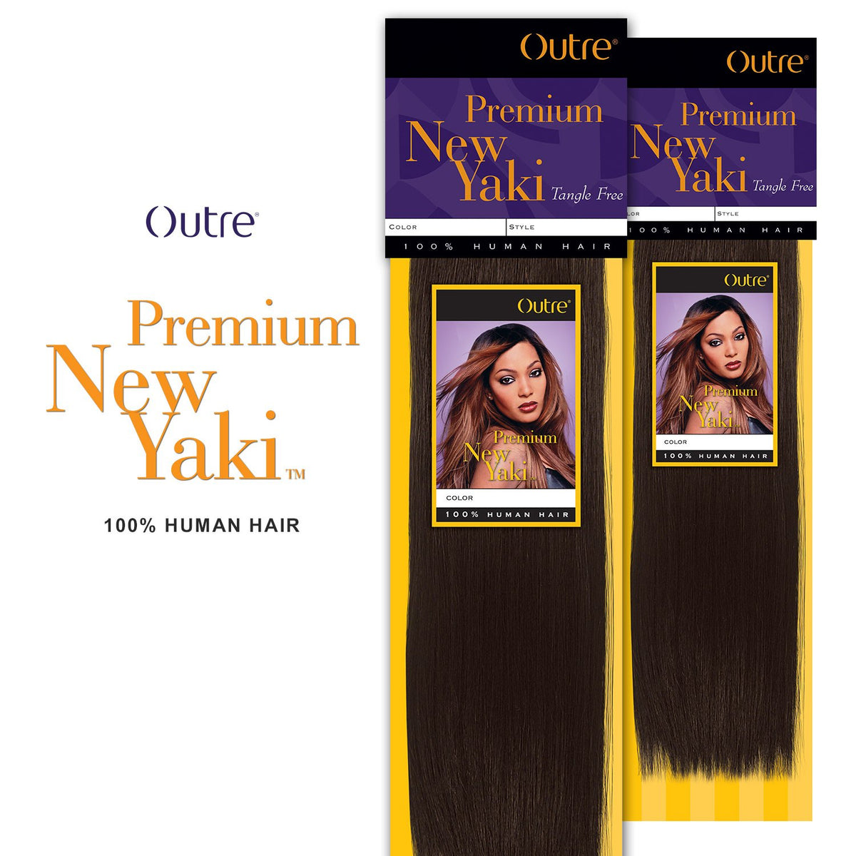 White Smoke 2-PACK DEALS! Human Hair Weave OUTRE Premium Collection New Yaki (14", 1)