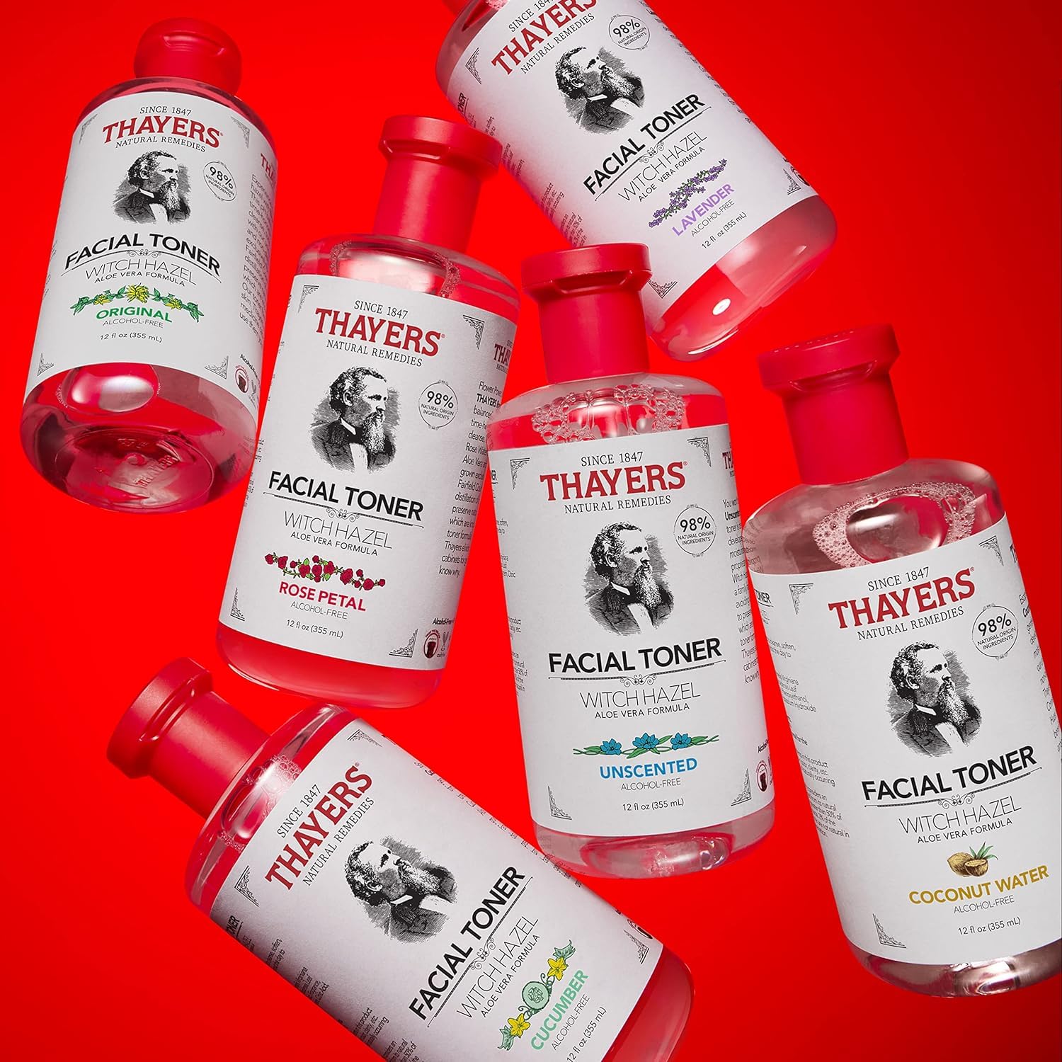 Red Thayer Cucumber Witch Hazel with Aloe Vera Formula, 12 Fluid Ounce