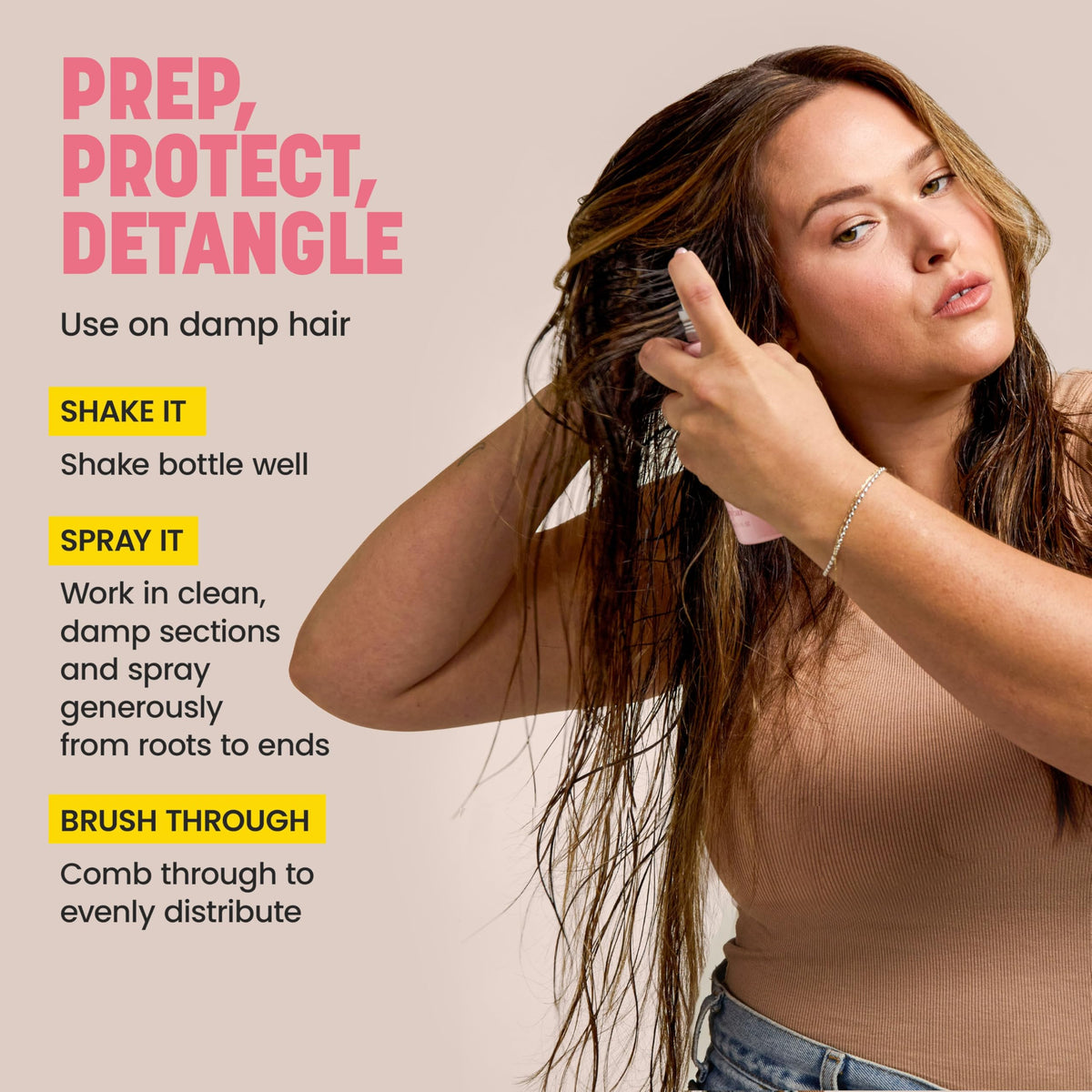 Light Gray Drybar Prep Rally Prime & Prep Detangler