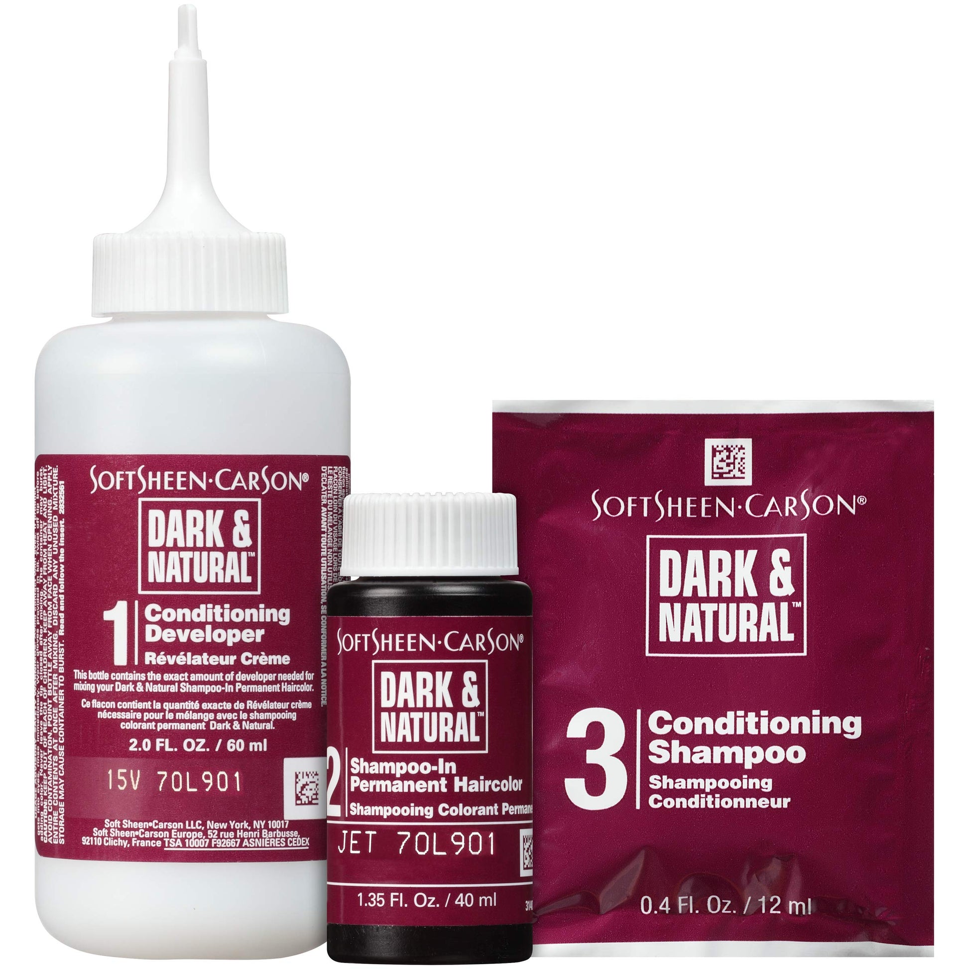 White Smoke SoftSheen-Carson Dark & Natural 5 Minute Shampoo-In Haircolor, Jet Black