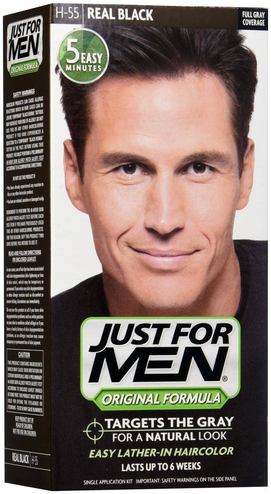 Black Just For Men Shampoo-In Hair Color - Real Black