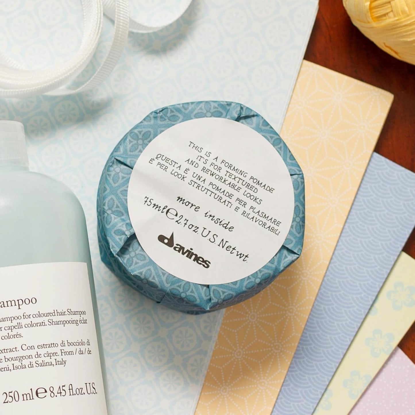 Light Gray Davines This Is A Forming Pomade, Medium Hold Structure & Workability - Lightweight Formula for Short Hair Styling - Natural Shine & Memory Effect, 2.54 Fl Oz
