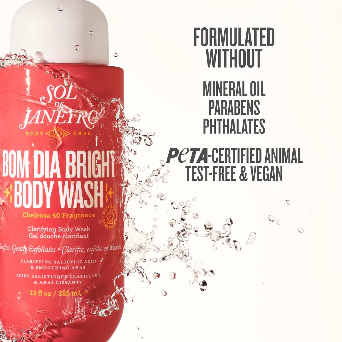 White Smoke SOL DE JANEIRO Bom Dia Bright Body Wash 385mL/13.0 fl oz.