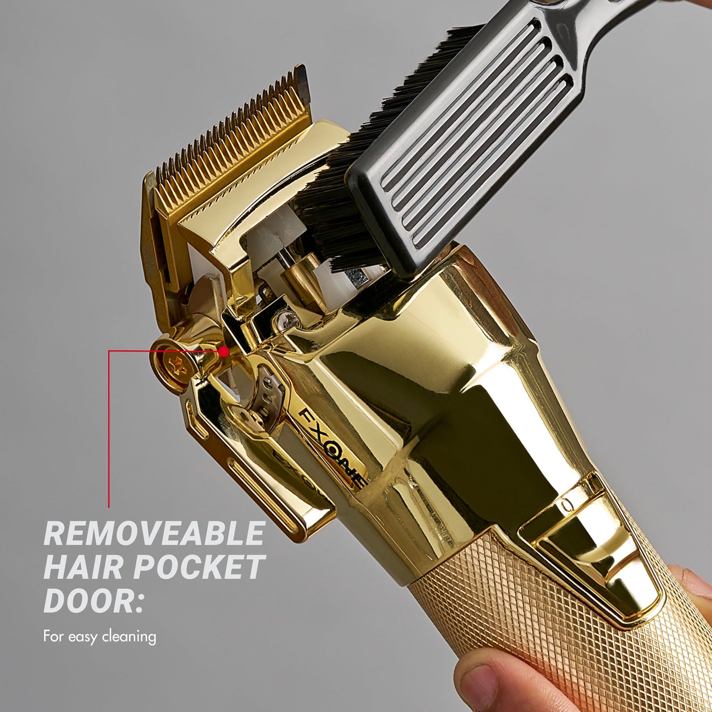 Dark Gray BaBylissPRO FXONE Professional Cordless Clipper in Gold - Beard Trimmer for Men, Professional Stylist & Barber Clippers, USB-C Cordless Hair Clippers for Men
